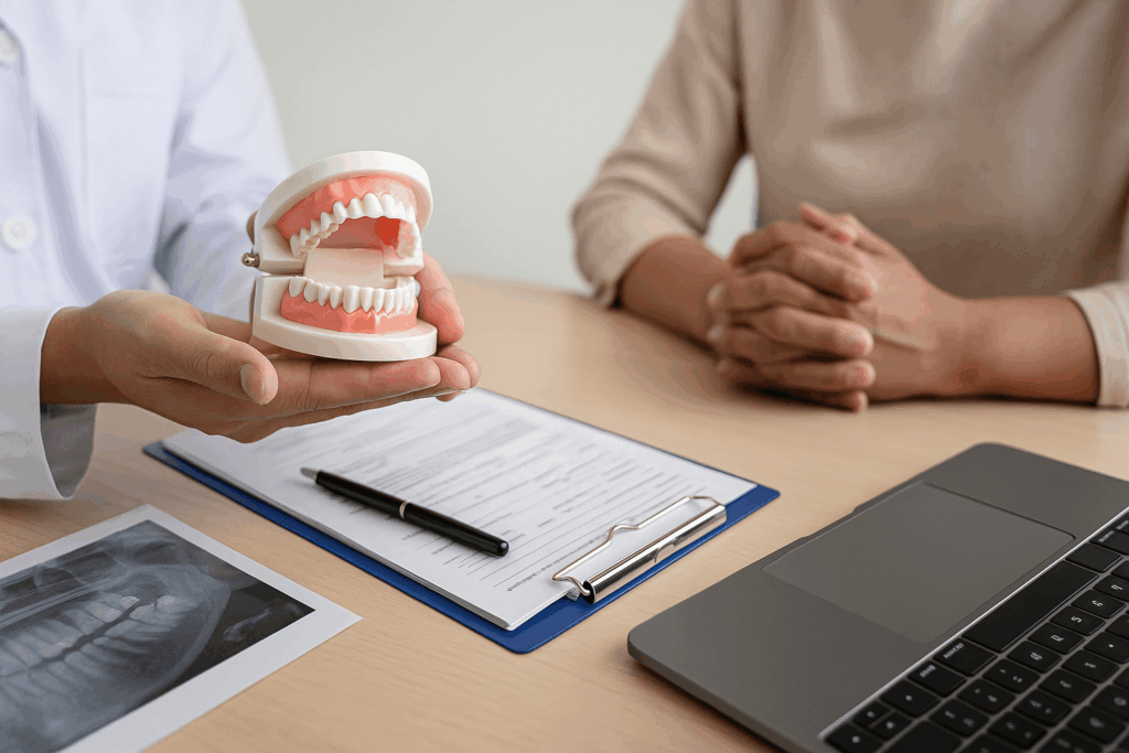 Dental crown procedure and healing timeline illustration - West Bell Dental Care Surprise AZ