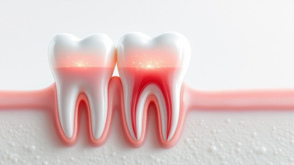 Dental X-ray showing a tooth infection that has gone untreated