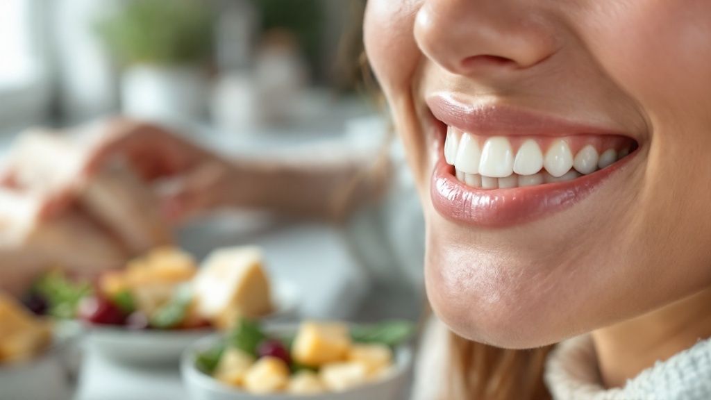 Dentist demonstrating how to strengthen a loose tooth at West Bell Dental Surprise AZ