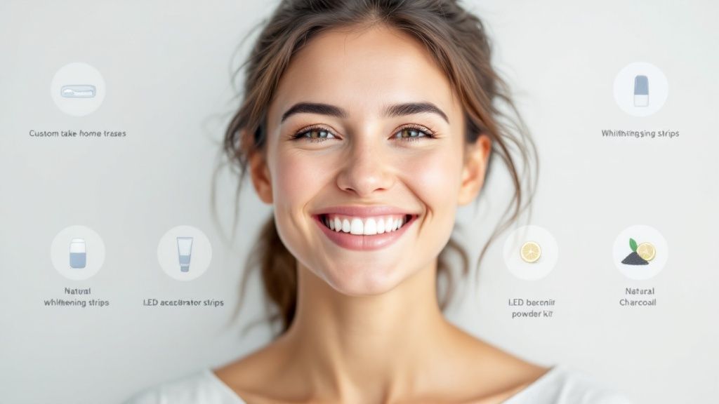 Comparison of best teeth whitening options - professional vs at-home treatments